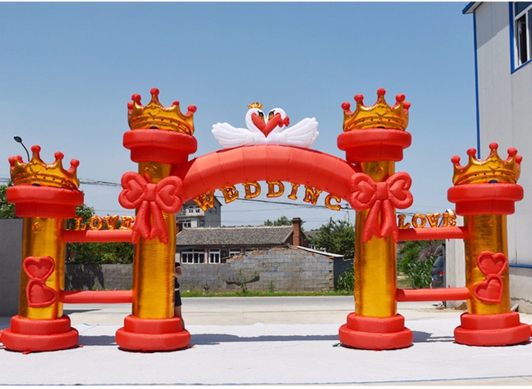 黄山红色婚庆气模拱门